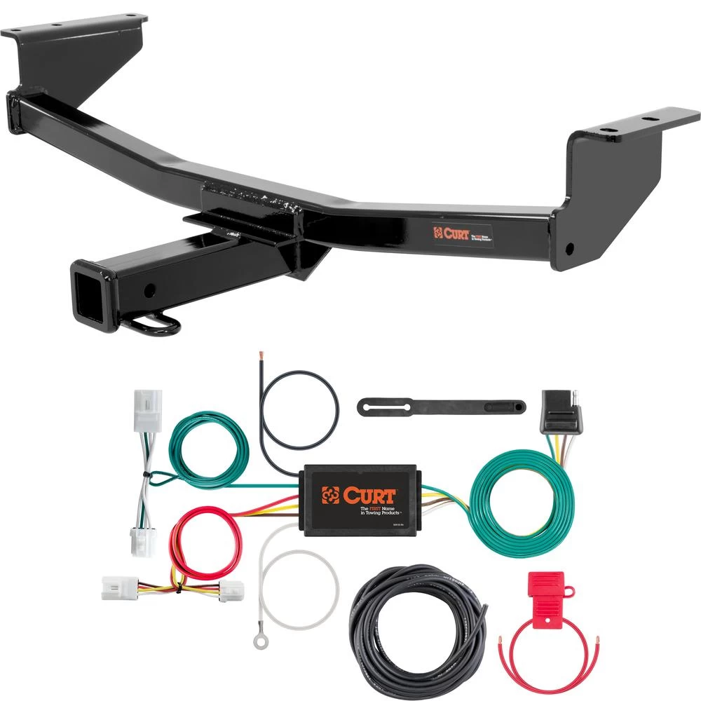 For 2014-2015 Nissan Rogue Select Trailer Hitch + Wiring 4 Pin Fits All Models Curt 13204 56033 2 inch Tow Receiver