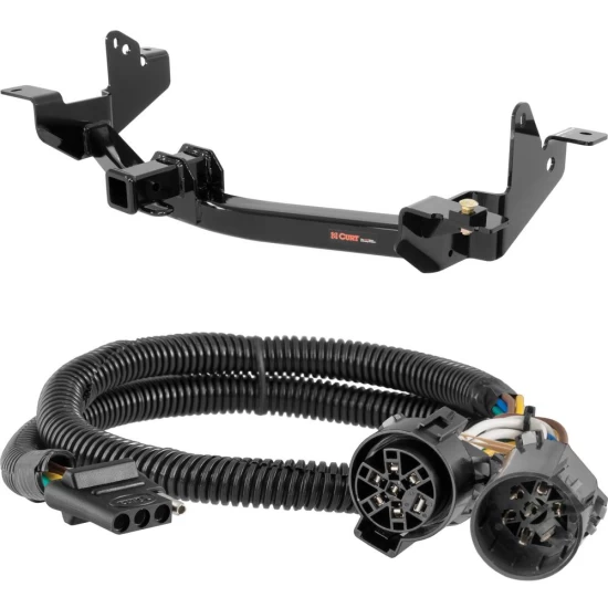 For 2014-2024 Ram ProMaster 1500 Trailer Hitch + Wiring 4 Pin Fits Models w/ Existing USCAR 7-way Curt 13207 55384 2 inch Tow Receiver