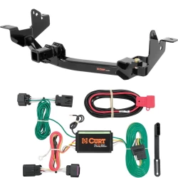 For 14-27 RAM ProMaster 1500 2500 (3500 Exc EXT models) Trailer Hitch + Wiring 4 Pin Curt 13207 56209 2 inch Tow Receiver