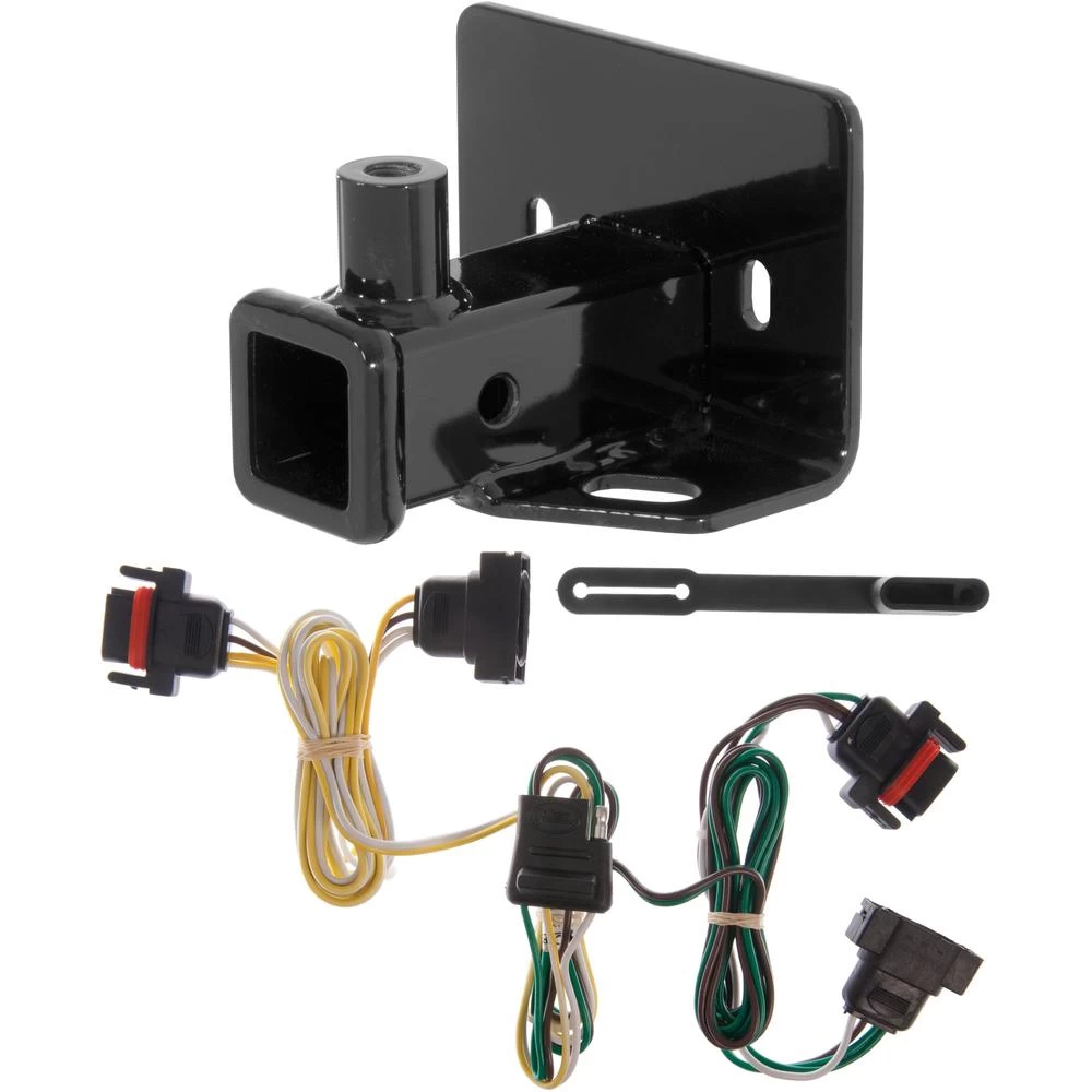 For 2006-2009 Mitsubishi Raider Trailer Hitch + Wiring 4 Pin Fits All Models Curt 13229 55323 2 inch Tow Receiver