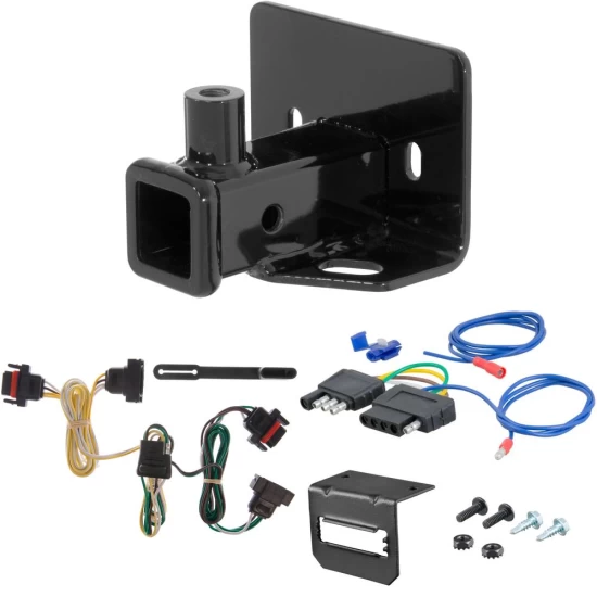 For 2006-2009 Mitsubishi Raider Trailer Hitch + Wiring 5 Pin Fits All Models Curt 13229 2 inch Tow Receiver