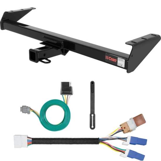 For 2005-2024 Nissan Frontier Trailer Hitch + Wiring 4 Pin Fits All Models Curt 13241 56225 2 inch Tow Receiver