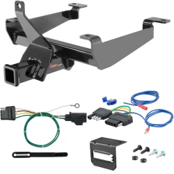 For 15-18 Land Rover Range Rover Sport (19-22 Exc Hybrid and Diesel) Trailer Hitch + Wiring 5 Pin Curt 13243 2 inch Tow Receiver