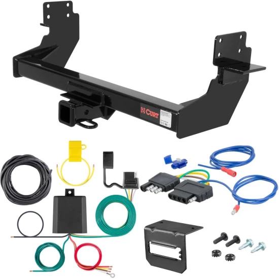 For 2007-2009 Dodge Sprinter 2500 Trailer Hitch + Wiring 5 Pin Fits Cab & Chassis w/ 170 IN Wheel Base w/o Factory Tow Package Curt 13275 2 inch Tow Receiver
