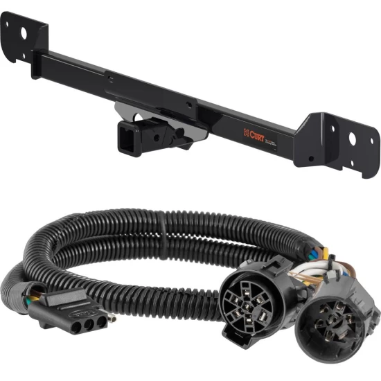 For 2014-2024 Ram ProMaster 2500 Trailer Hitch + Wiring 4 Pin Fits Models w/ Existing USCAR 7-way Curt 13295 55384 2 inch Tow Receiver