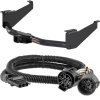 For 17-24 Nissan TITAN w/ Existing USCAR 7-way Exc XD Trims Trailer Hitch + Wiring 4 Pin Curt 13304 55384 2 inch Tow Receiver