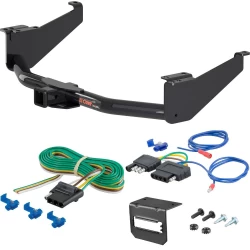 For 17-24 Nissan TITAN Exc XD Trims Trailer Hitch + Wiring 5 Pin Curt 13304 2 inch Tow Receiver