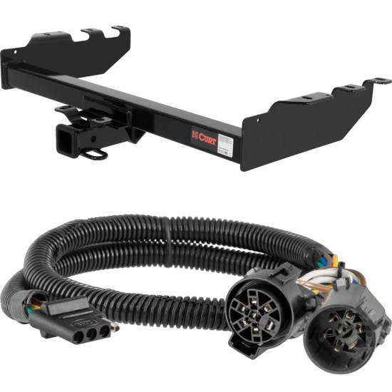 For 1999-2002 GMC Sierra 1500 Trailer Hitch + Wiring 4 Pin Fits All Models Curt 13332 55384 2 inch Tow Receiver