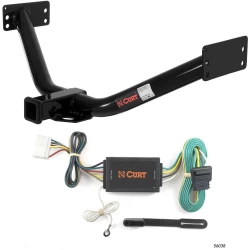 For 07-13 Acura MDX All Models Trailer Hitch + Wiring 4 Pin Curt 13354 56038 2 inch Tow Receiver