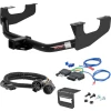 For 97-16 Ford F-Series Standard Bed & Bumper w/ Exisiting USCAR 7-Way Trailer Hitch + Wiring 5 Pin Curt 13359 2 inch Tow Receiver