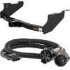 For 2015-2024 Ram 2500 Trailer Hitch + Wiring 4 Pin Fits Models w/ USCAR 7-way Factory Connector Excluding factory receiver Curt 13361 55384 2 inch Tow Receiver