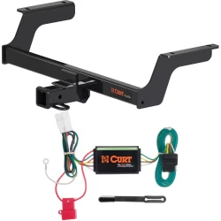 For 18-26 Subaru Crosstrek Excluding Hybrid Trailer Hitch + Wiring 4 Pin Curt 13382 56040 2 inch Tow Receiver