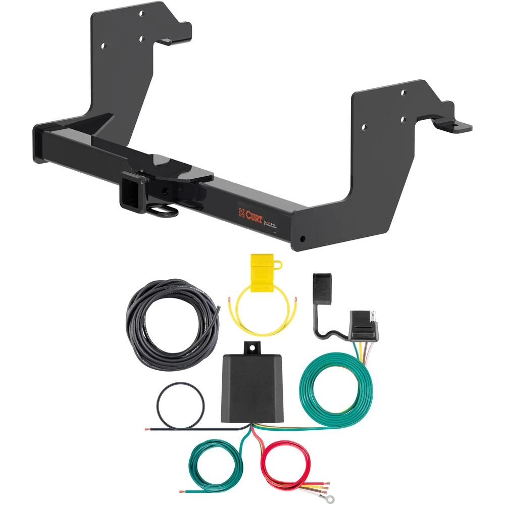 For 2019-2022 Mercedes Sprinter 1500 Trailer Hitch + Wiring 4 Pin Fits w/o Factory Step Bumper Curt 13388 59236 2 inch Tow Receiver