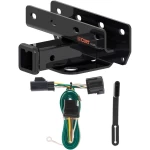 For 2007-2018 Jeep Wrangler JK Trailer Hitch + Wiring 4 Pin Fits All Models Curt 13392 55124 2 inch Tow Receiver