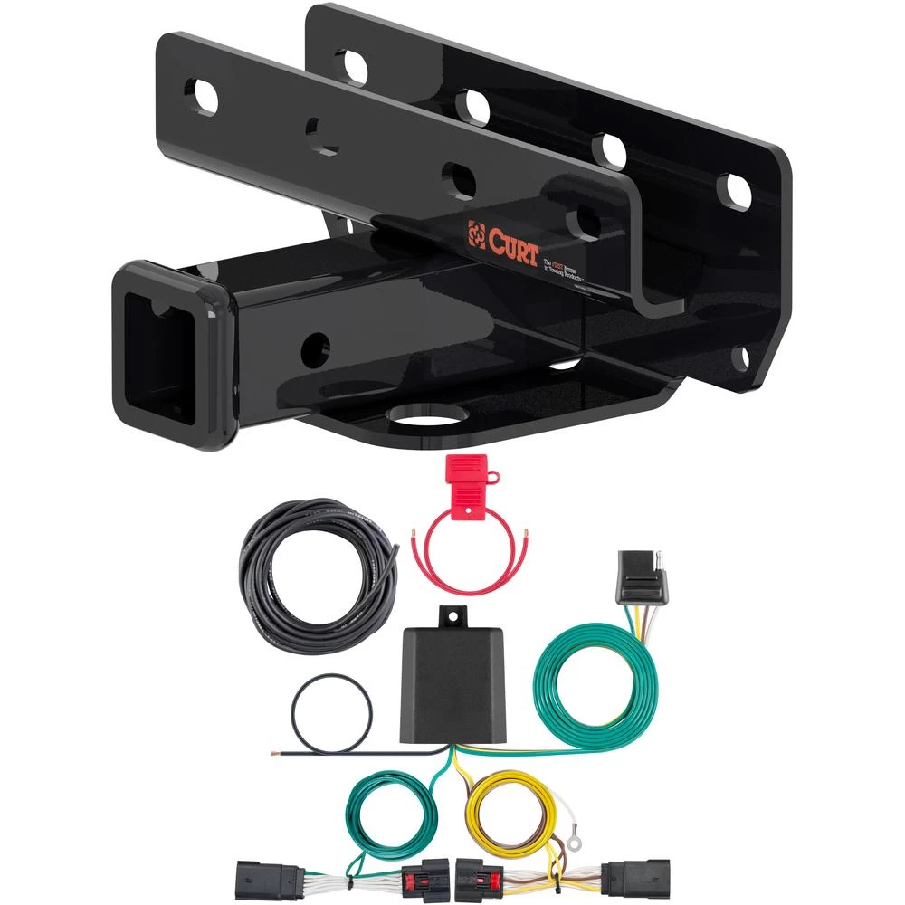 For 2020-2024 Jeep Wrangler JL Trailer Hitch + Wiring 4 Pin Except diesel Curt 13392 56407 2 inch Tow Receiver