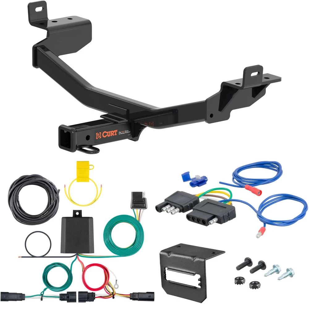 For 2019-2023 Jeep Cherokee Trailer Hitch + Wiring 5 Pin Fits All Models Curt 13395 2 inch Tow Receiver