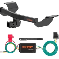 For 17-27 Honda CR-V Hybrid Trailer Hitch + Wiring 4 Pin Curt 13397 56370 2 inch Tow Receiver