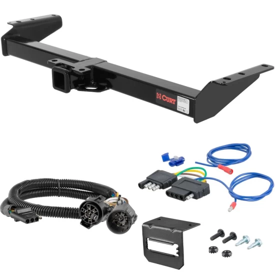 For 2002 Chevy Avalanche Trailer Hitch + Wiring 5 Pin Fits All Models Curt 13402 2 inch Tow Receiver