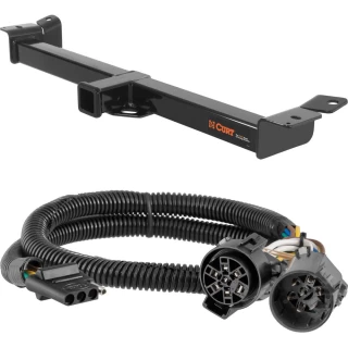 For 2004-2006 Jeep Wrangler Trailer Hitch + Wiring 4 Pin Fits Models w/ Existing USCAR 7-way Curt 13408 55384 2 inch Tow Receiver
