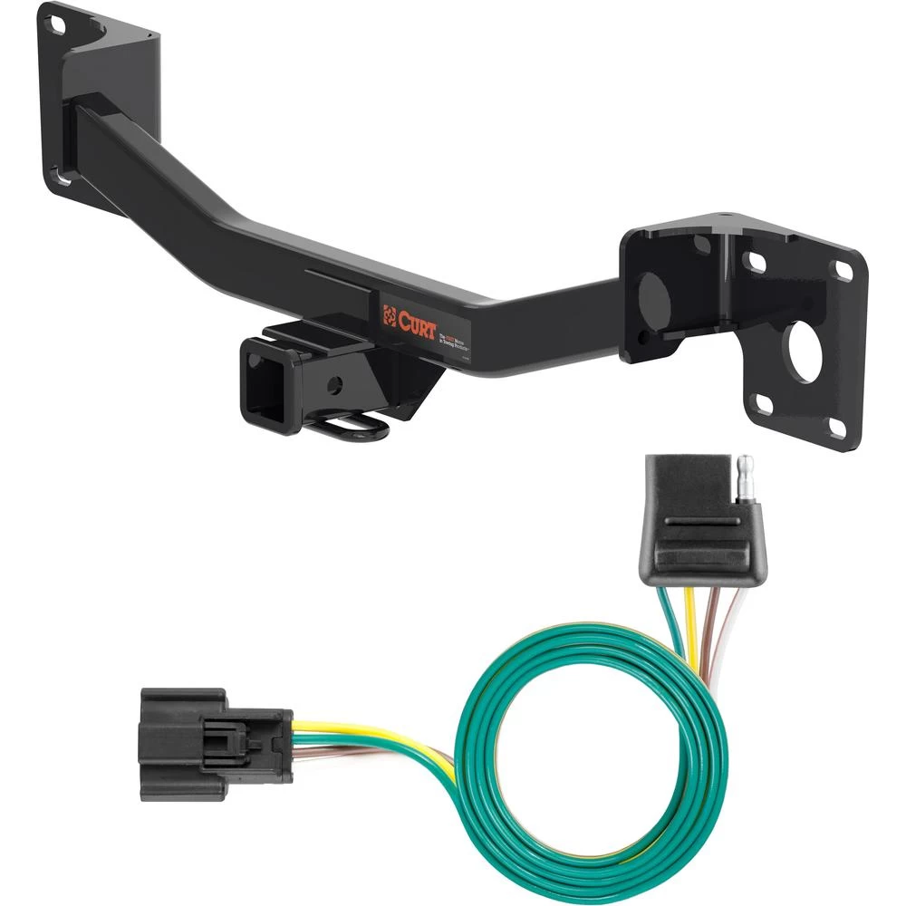 For 2019-2024 Cadillac XT4 Trailer Hitch + Wiring 4 Pin Fits All Models Curt 13415 56427 2 inch Tow Receiver