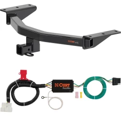 For 19-25 Honda Passport All Models Trailer Hitch + Wiring 4 Pin Curt 13421 56291 2 inch Tow Receiver