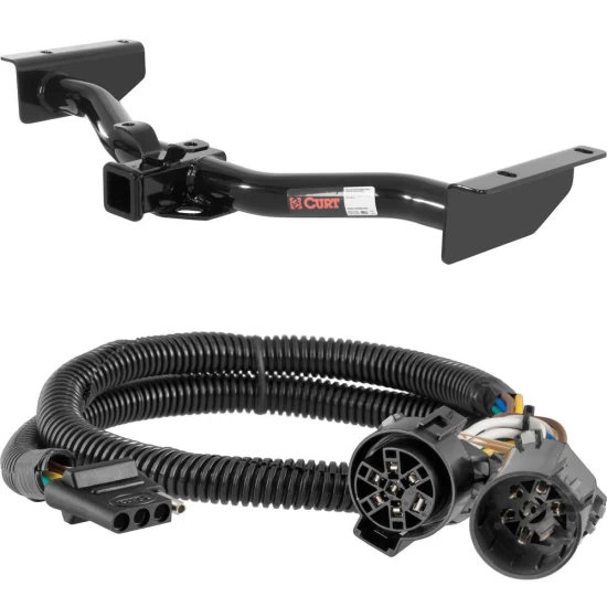 For 2003-2006 GMC Yukon XL Trailer Hitch + Wiring 4 Pin Fits All Models Curt 13422 55384 2 inch Tow Receiver