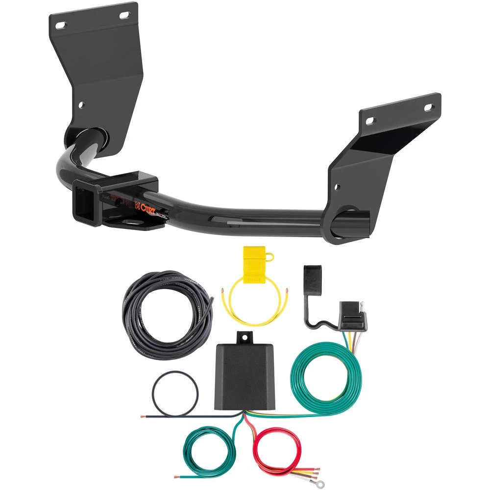 For 2019-2024 Acura RDX Trailer Hitch + Wiring 4 Pin Fits All Models Curt 13423 59236 2 inch Tow Receiver