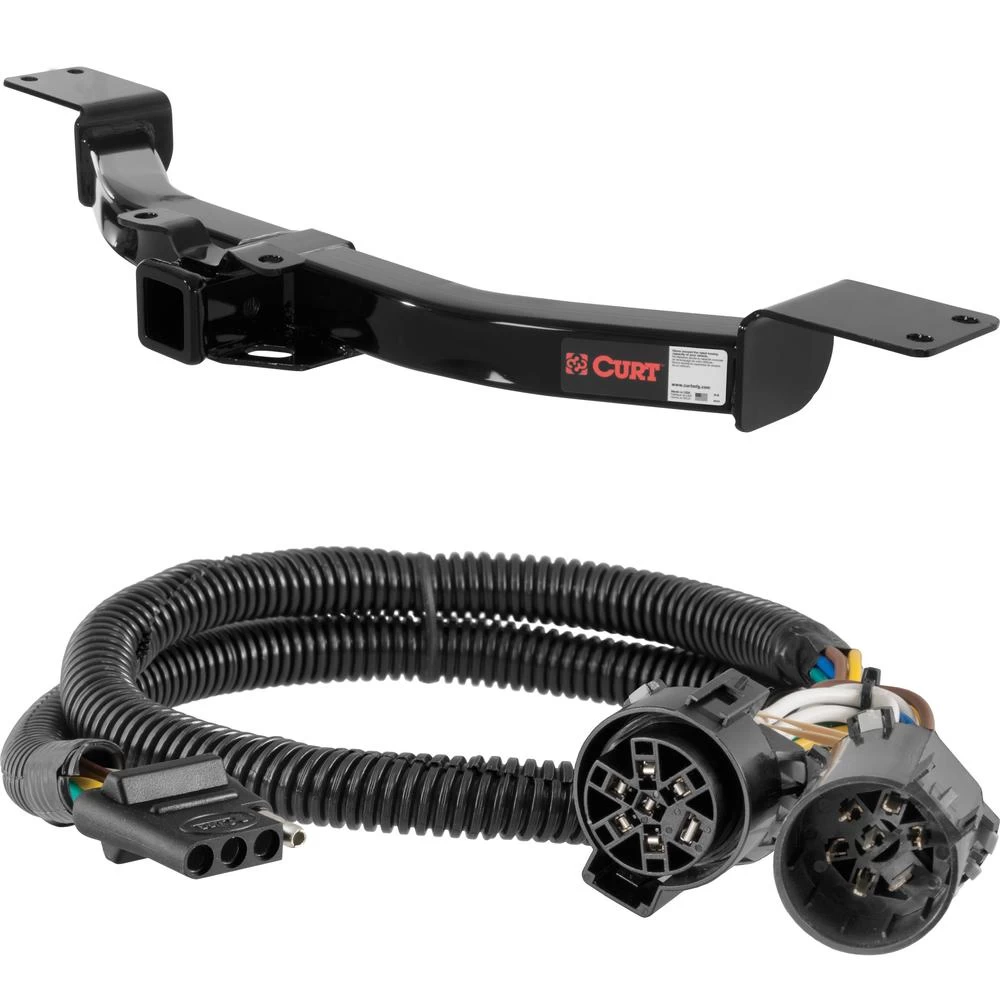 For 2013-2017 Buick Enclave Trailer Hitch + Wiring 4 Pin Fits Models w/ Existing USCAR 7-way Curt 13424 55384 2 inch Tow Receiver