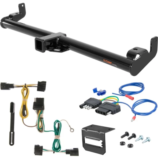 For 1998-2006 Jeep Wrangler Trailer Hitch + Wiring 5 Pin Fits All Models Curt 13430 2 inch Tow Receiver