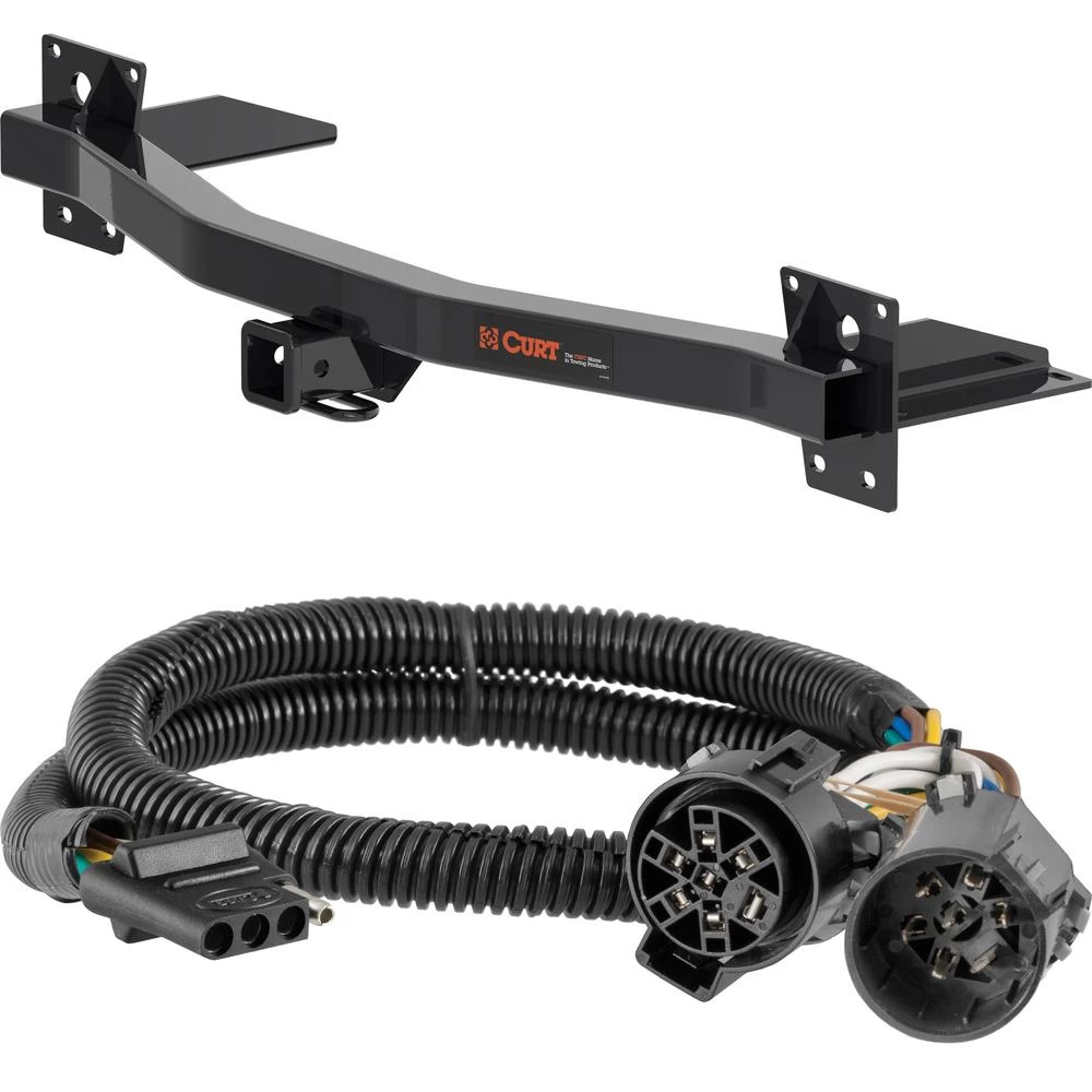 For 2024 Chevy Traverse Limited Trailer Hitch + Wiring 4 Pin Fits Models w/ Existing USCAR 7-way Curt 13433 55384 2 inch Tow Receiver