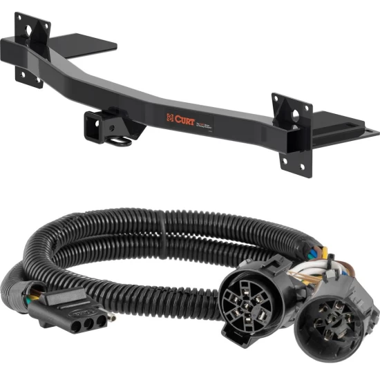 For 2024 Chevy Traverse Limited Trailer Hitch + Wiring 4 Pin Fits Models w/ Existing USCAR 7-way Curt 13433 55384 2 inch Tow Receiver