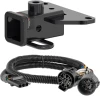 For 20-27 Jeep Gladiator w/ Existing USCAR 7-way Trailer Hitch + Wiring 4 Pin Curt 13434 55384 2 inch Tow Receiver