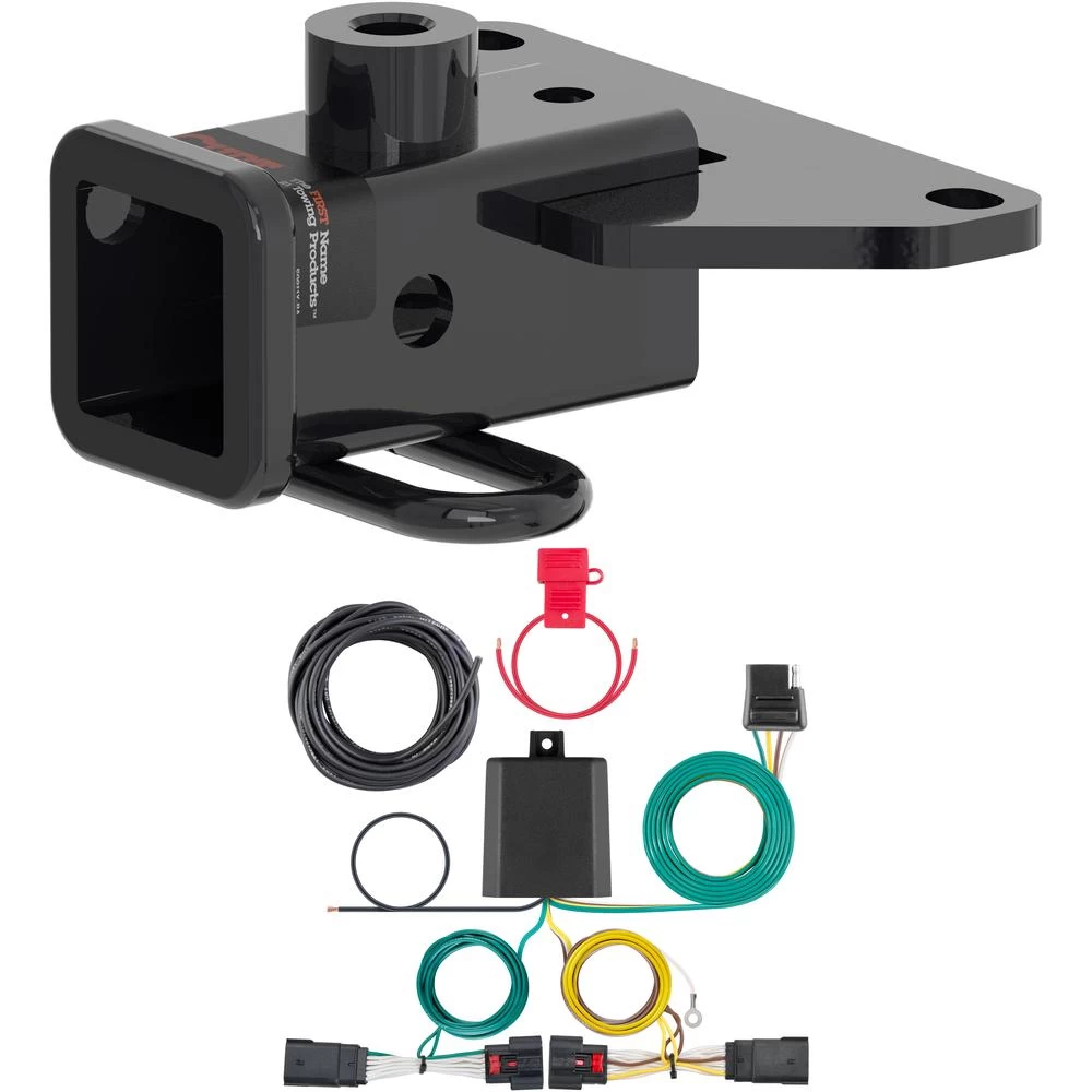For 2020-2024 Jeep Gladiator Trailer Hitch + Wiring 4 Pin Fits All Models Curt 13434 56407 2 inch Tow Receiver