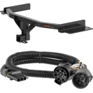For 2020-2023 Ford Explorer Trailer Hitch + Wiring 4 Pin Fits Models w/ Existing USCAR 7-way Curt 13438 55384 2 inch Tow Receiver
