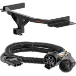For 2020-2023 Ford Explorer Trailer Hitch + Wiring 4 Pin Fits Models w/ Existing USCAR 7-way Curt 13438 55384 2 inch Tow Receiver