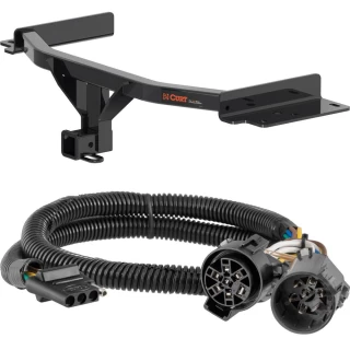 For 2020-2023 Ford Explorer Trailer Hitch + Wiring 4 Pin Fits Models w/ Existing USCAR 7-way Curt 13438 55384 2 inch Tow Receiver