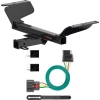 For 18-25 GMC Terrain 18-26 Chevy Equinox Gasoline, w/ Factory Tow PKG Trailer Hitch + Wiring 4 Pin Curt 13439 56375 2 inch Tow Receiver