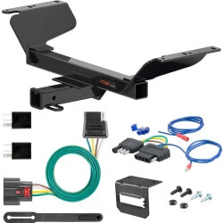 For 2018-2024 GMC Terrain Trailer Hitch + Wiring 5 Pin Fits Models w/ factory 7-Way Except Diesel Curt 13439 2 inch Tow Receiver