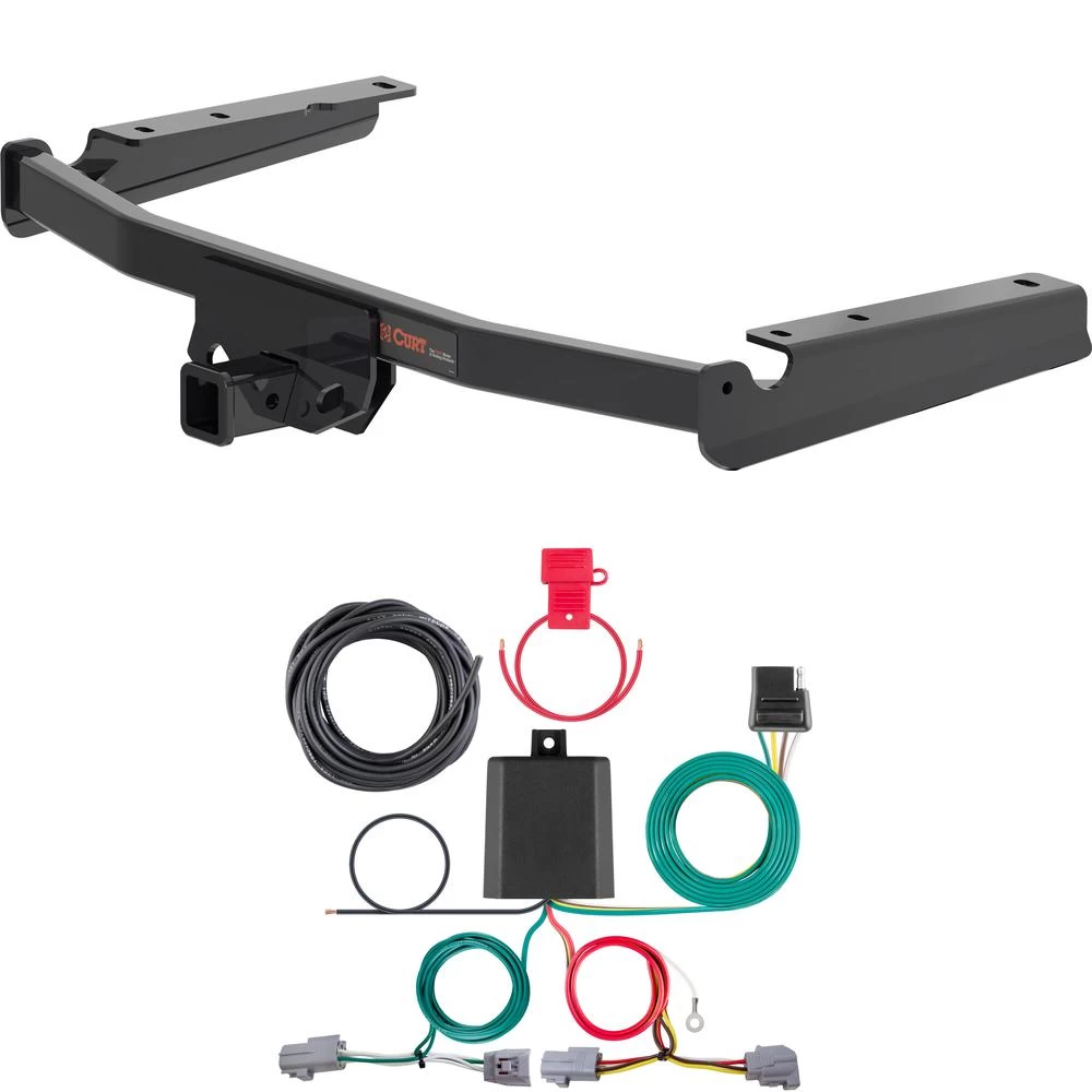 For 2020-2024 Toyota Highlander Trailer Hitch + Wiring 4 Pin Fits Models w/o Factory Tow Package Curt 13453 56452 2 inch Tow Receiver