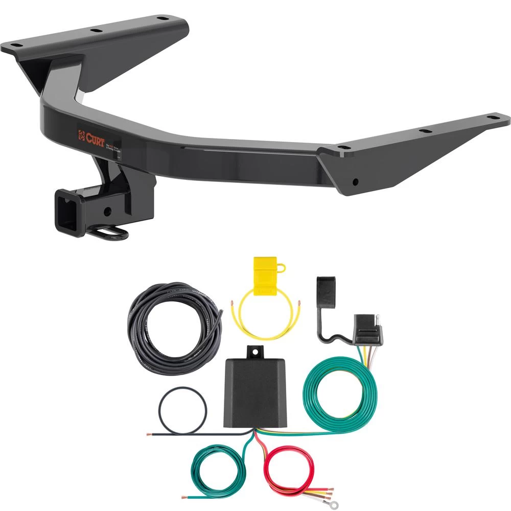 For 2022-2024 Acura MDX Trailer Hitch + Wiring 4 Pin Fits All Models Curt 13472 59236 2 inch Tow Receiver