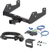 For 2022-2024 Ford F150 Trailer Hitch + Wiring 5 Pin Fits Models w/o factory hitch except Police Responder w/ USCAR 7-way Curt 13475 2 inch Tow Receiver