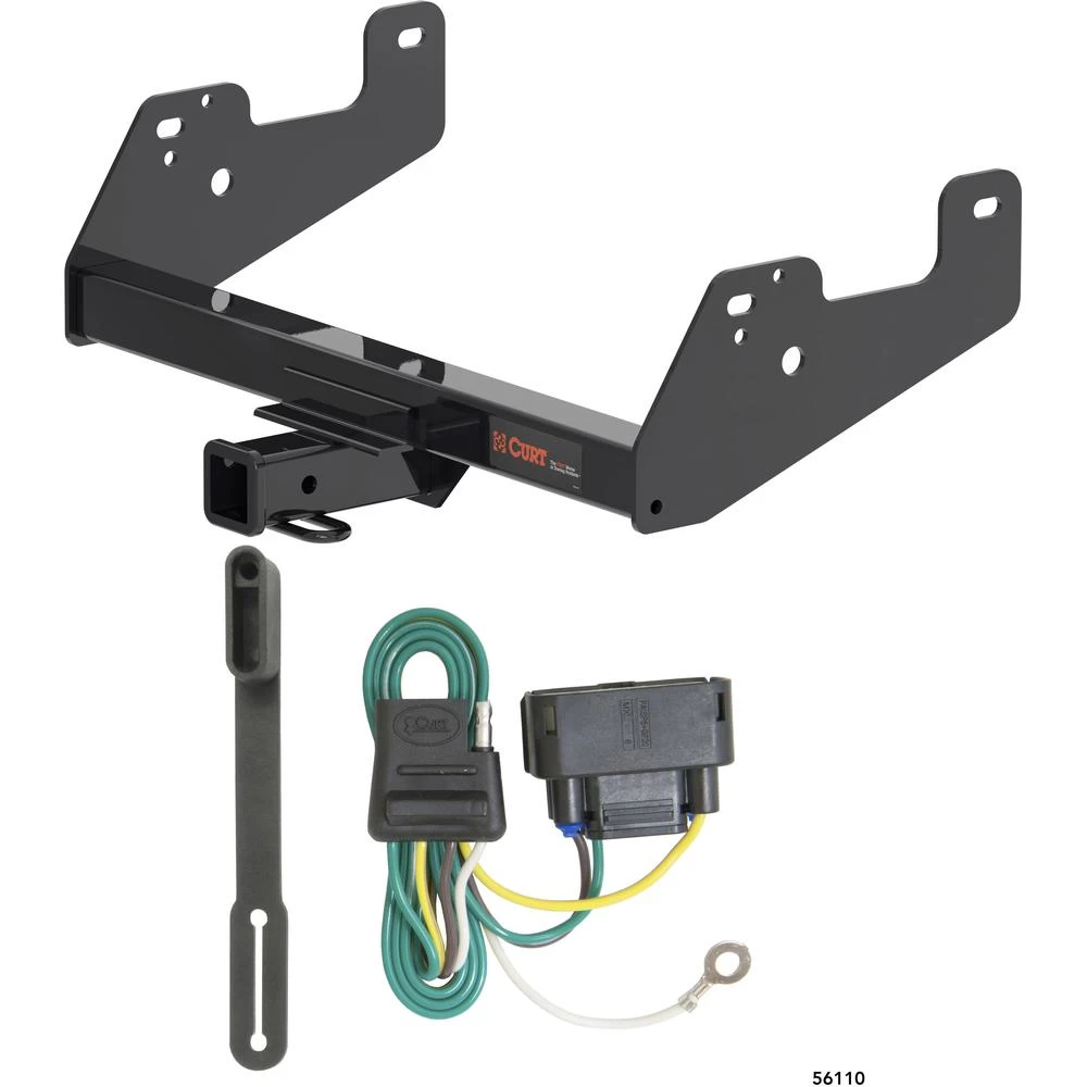 For 2015-2020 Ford F150 Trailer Hitch + Wiring 4 Pin Fits Models w/o factory receiver Except Police Responder Curt 13475 56110 2 inch Tow Receiver