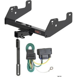 For 2015-2020 Ford F150 Trailer Hitch + Wiring 4 Pin Fits Models w/o factory receiver Except Police Responder Curt 13475 56110 2 inch Tow Receiver