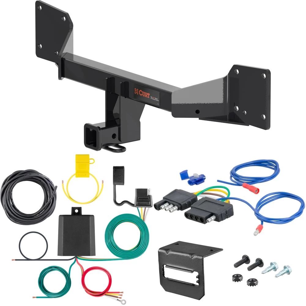 For 2018-2024 Audi SQ5 Trailer Hitch + Wiring 5 Pin Fits All Models Curt 13499 2 inch Tow Receiver