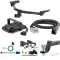 For 2022-2024 Nissan Pathfinder Tow Package Camp n' Field Trailer Hitch + Brake Controller Curt Assure 51160 Proportional Up To 4 Axles + 7 Way Trailer Wiring Plug & 2-5/16" ball 4 inch drop Fits w/ factory Tow Package Curt 13512 2 inch Tow Recei