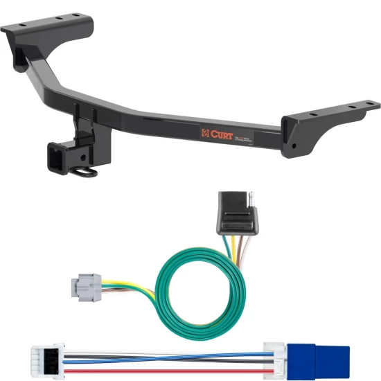 For 2022-2024 Nissan Pathfinder Trailer Hitch + Wiring 4 Pin Fits All Models Curt 13512 56520 2 inch Tow Receiver