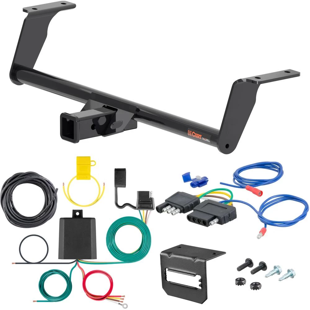For 2021-2023 Buick Envision Trailer Hitch + Wiring 5 Pin Fits Models w/o Factory Connector Curt 13522 2 inch Tow Receiver