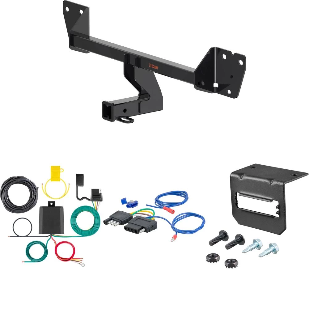 For 2021-2024 Chevy Trailblazer Trailer Hitch + Wiring 5 Pin Fits Models w/o LED Taillights Curt 13584 2 inch Tow Receiver
