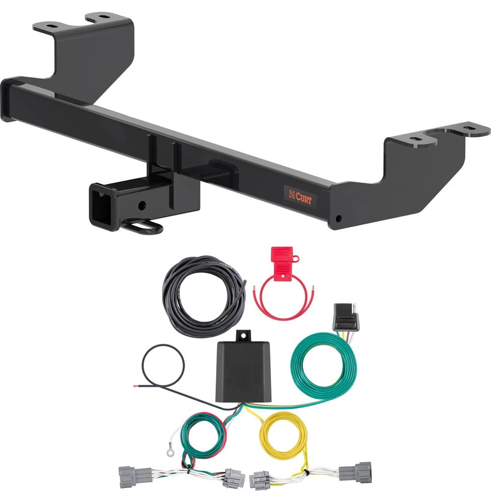 For 2023-2024 Nissan ARIYA Trailer Hitch + Wiring 4 Pin Fits All Models Curt 13588 56511 2 inch Tow Receiver