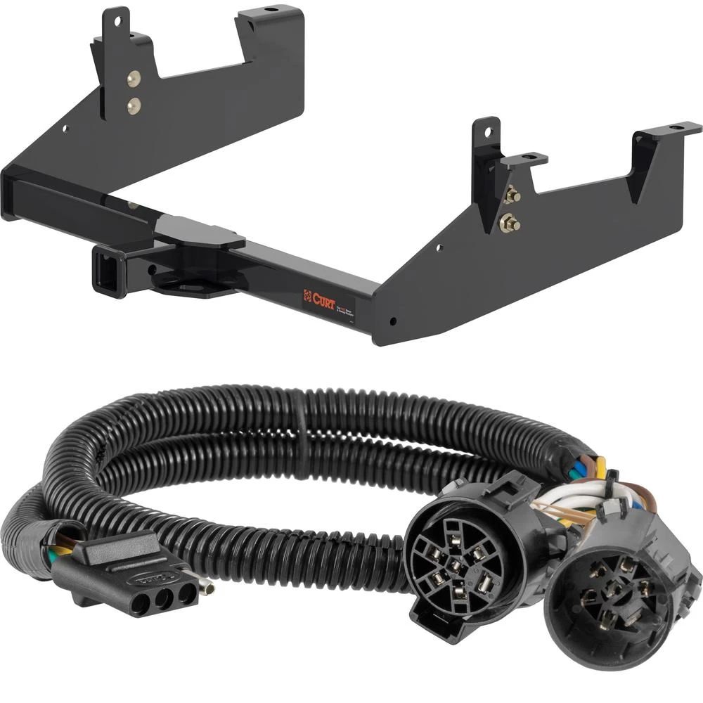For 2020-2024 GMC Sierra 2500 HD Trailer Hitch + Wiring 4 Pin Except factory receiver Curt 14005 55384 2 inch Tow Receiver